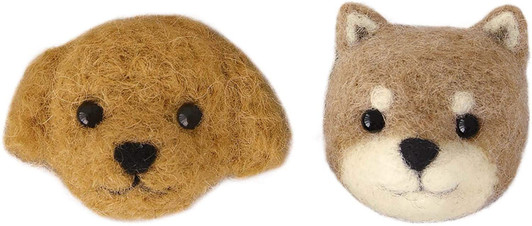 Hamanaka H441-558 Felt Wool Brooch Dog series Shiba Inu and Toy Poodle Kit