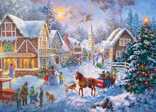 Appleone Jigsaw Puzzle Nicky Boehme Joyful Snow Christmas (500 Pieces)
