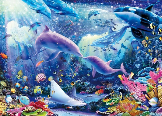 Epoch Jigsaw Puzzle Lassen Let's find me! (Glow in the Dark) (500 Pieces)