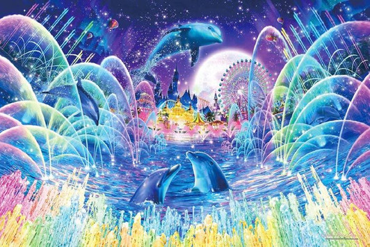 Epoch Jigsaw Puzzle Lassen Fountain Magic (Glow in the Dark) (2016 S-Pieces)