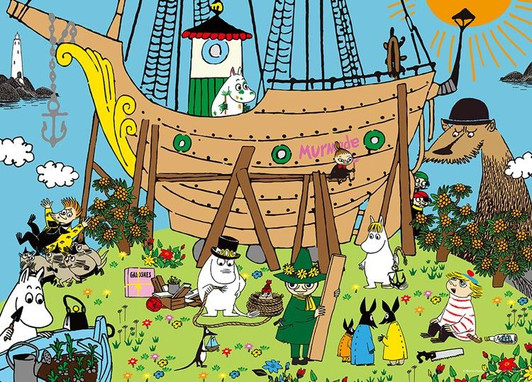Yanoman Jigsaw Puzzle Moomin going on voyage (500 Pieces)