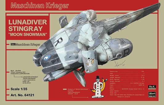 Hasegawa 1/35 Lunadiver Stingray Moon Snowman Plastic Model
