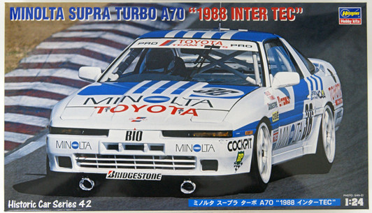 Hasegawa 1/24 Minolta Supra Turbo A70 '1988 Inter TEC' Plastic Model