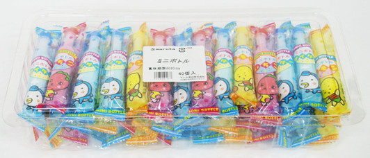 Maruta Mini Bottle Shebet (Ramune Powder) 1 Box (40 Pieces) Japanese Dagashi Snack