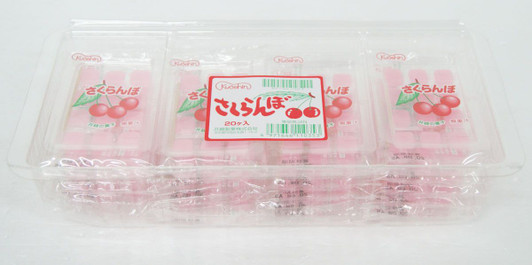 Kyoshin Mochi Candy Cherry 1 Box (20 Pieces) Japanese Dagashi Snack