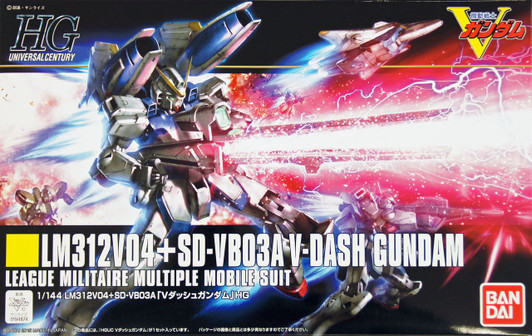 Bandai HGUC 188 Gundam LM312V04+SD-VB03A V-DASH Gundam 1/144 Scale Kit