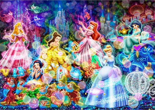 Tenyo DPG266-564 Jigsaw Puzzle Disney Princess Brilliant Dream (266 S-Pieces) (Pure White)