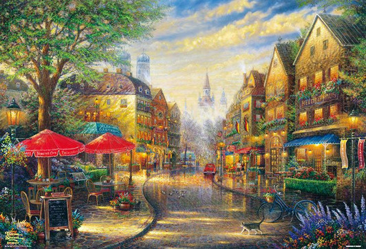 Beverly S92-501 Jigsaw Puzzle Thomas Kinkade Cafes with sunbeam (2000-S Pieces)