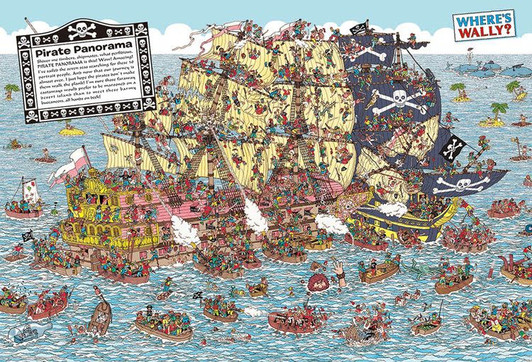 Beverly S92-506 Jigsaw Puzzle Where's Wally? Pirate Ship (2000-S Pieces)