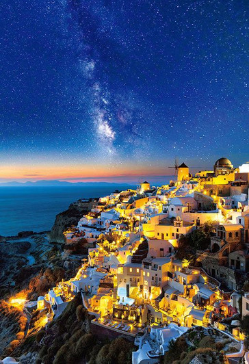 Beverly M81-612 Jigsaw Puzzle Starry Sky of Santorini (1000 S-Pieces)
