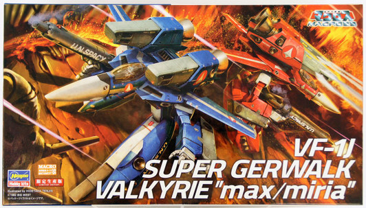 Hasegawa 1/72 Macross VF-1J Super Gerwalk Valkyrie 'Max/Miria' Plastic Model