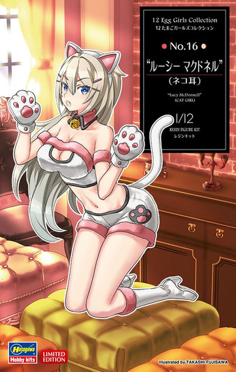 Hasegawa 1/12 12 Egg Girls Collection No.16 Lucy McDonnell (Cat Girl) Plastic Model