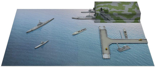 Pit-Road SPS Series 1/700 WWII Kriegsmarine U-Boat / E-Boat (Schnellboot) Attack Base Plastic Model