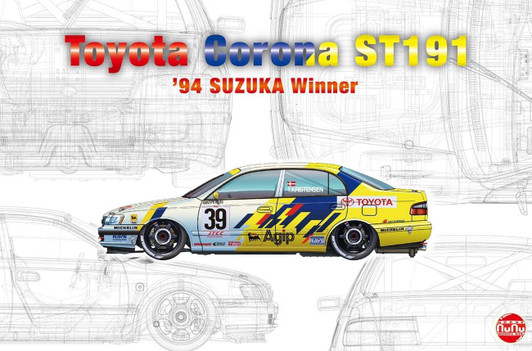 Platz NuNu Racing Series Toyota Corona ST191 '94 Sizuka Winner 1/24 Scale Kit Platz NuNu Racing Series Toyota Corona ST191 '94 Sizuka Winner 1/24 Scale Kit