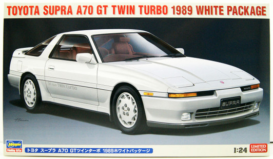 Hasegawa 1/24 Toyota Supra A70 GT Twin turbo 1989 White Package Plastic Model