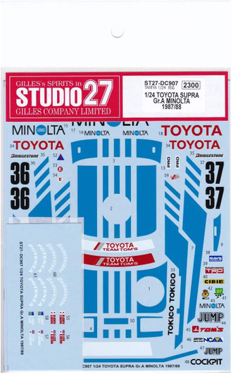 Studio27 1/24 Toyota Supra Gr.A Minolta 1987/88 Decal
