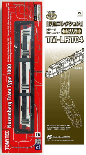Tomytec 291572 World Railway Collection Nuremberg Tram Type 1000 + TM-LRT04 Motorized Chassis Set (N scale)