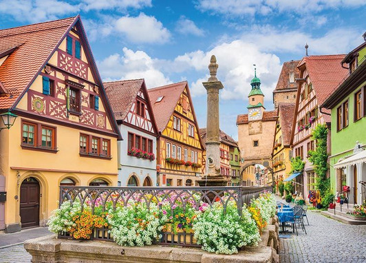 Yanoman 05-1048 Jigsaw Puzzle Fairytale Town in Rothenburg Germany (500 Pieces)