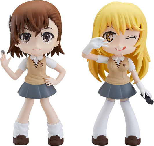Fine Clover Yurumari Mikoto Misaka & Misaki Shokuhou Figure (A Certain Scientific Railgun T)