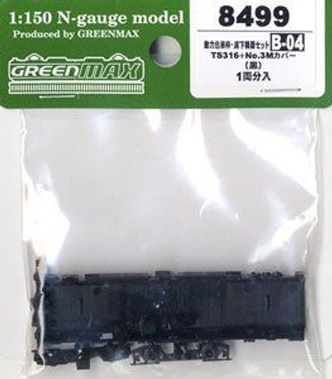 Greenmax 8499 Bogie Frame & Under Floor Parts B-04 (TS316 + 3M Cover) (N scale)