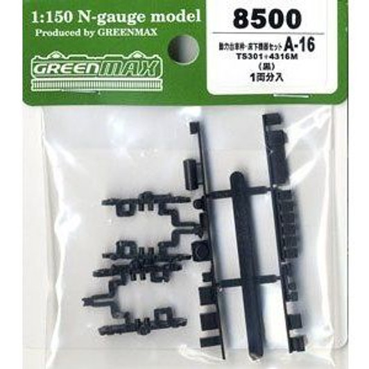 Greenmax 8500 Bogie Frame & Under Floor Parts A-16 (TS301 + 4316M) (N scale)