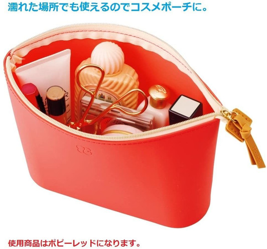 LIHIT LAB. Bloomin Wide Open Pouch L size (Poppy Red)