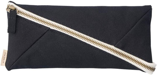 LIHIT LAB. HINEMO Wide Open Pen Pouch L (Black)