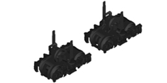 Kato Parts 30451D1B Truck Set (Bogie) B (without traction tires) for Powered Car EH200 Mass Production Type (N scale) ASSY