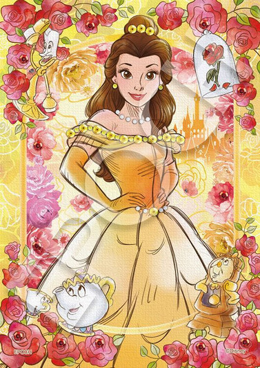 204 Piece Jigsaw Puzzle Disney Princess Bell The Beauty and the Beast Glass Art 