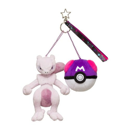 Pokemon Center Original Ball Freak Pair Mascot Mewtwo & Master Ball