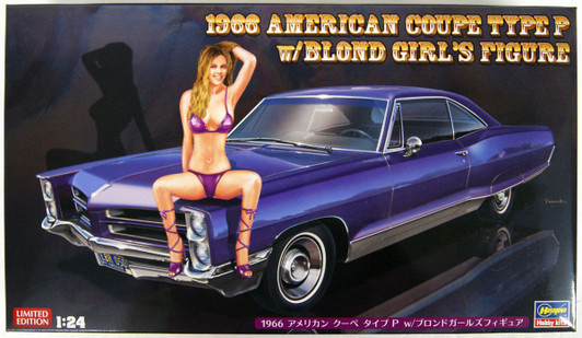 Hasegawa 1/72 1966 American Coupe Type P w/Blond Girl's Figure Plastic Model