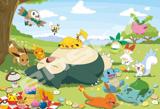 Ensky 108-L762 Jigsaw Puzzle Pokemon Relax Time Outside (108 L-Pieces)