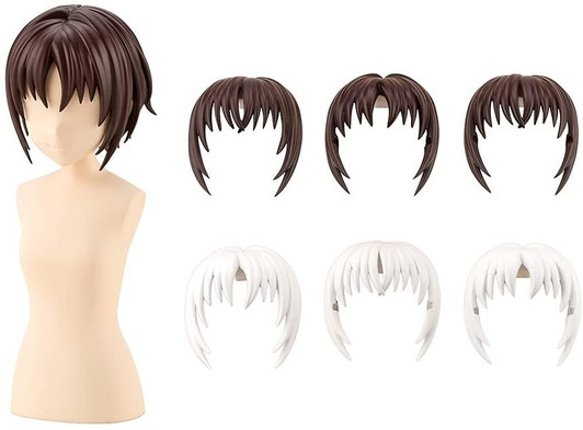 Kotobukiya Sousai Shoujo Teien 1/10 After School Short Wig A (White & Chocolate Brown) Plastic Model
