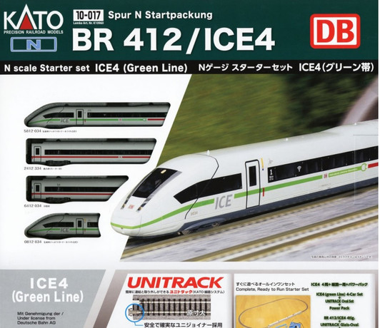 Kato 10-017 ICE4 Starter Set (4 Cars Set & Master1 [M1]) (N scale)