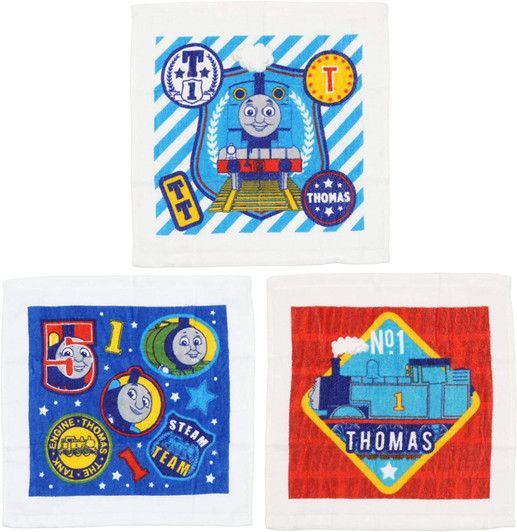 Marushin Thomas the Tank Engine Hand Towel Set (3pcs) 'Joyful Thomas' Marushin Thomas the Tank Engine Hand Towel Set (3pcs) 'Joyful Thomas'