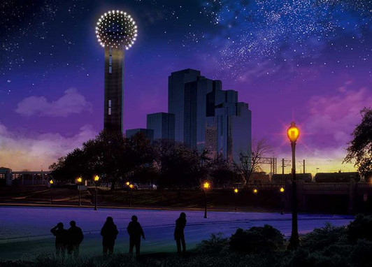 Epoch 79-403s Jigsaw Puzzle Reunion Tower in Dallas Texas USA (500 Pieces)