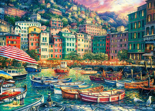 Beverly 66-182 Jigsaw Puzzle Beautiful Evening at the Harbor (600 Pieces)