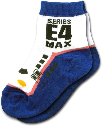 Railway Socks for Kids (Tetsushita Long) E4MAX (Size 15-21cm) Mesh Type