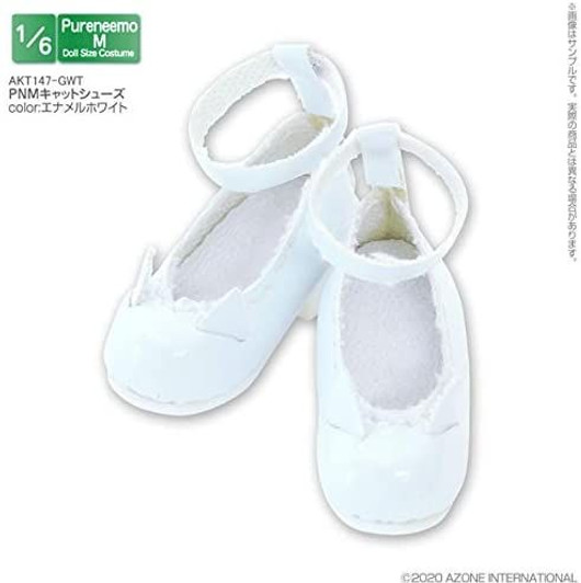 Azone AKT147-GWT 1/6 Pure Neemo XS-L Cat Shoes (Enamel White)