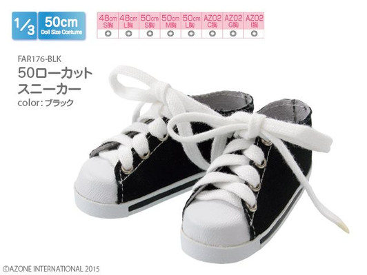 Azone FAR176-BLK 1/3 Low Cut Sneakers (Black) Azone FAR176-BLK 1/3 Low Cut Sneakers (Black)