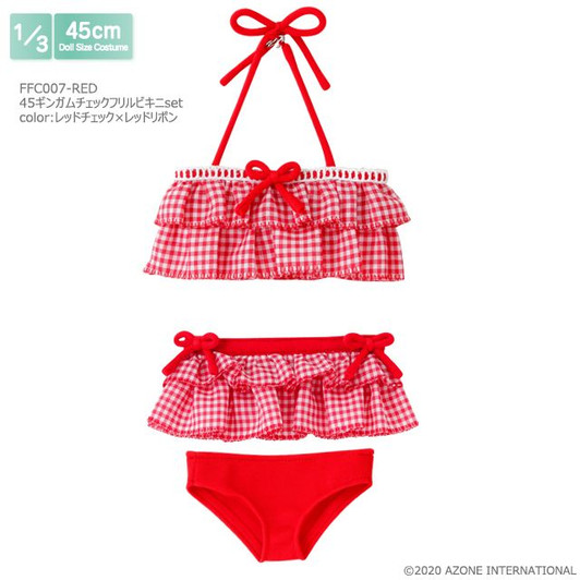 Azone FFC007-RED 1/3 Frilly Gingham Bikini Set (Red Gingham & Red Bows)