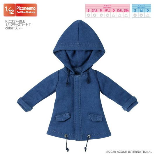 Azone PIC317-BLE 1/12 Picco Neemo Mods Coat 2 (Blue)