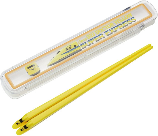 Train Chopsticks For Kids (Hashi Tetsu) Type 923 Doctor Yellow Shinkansen (with case)