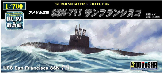 Doyusha 1/700 Submarines of the World Series No.15 US Navy SSN-711 San Francisco Plastic Model