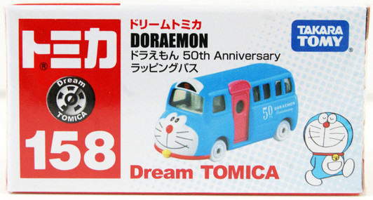 Takara Tomy Dream Tomica 158 Doraemon 50th Anniversary Wrapping Bus