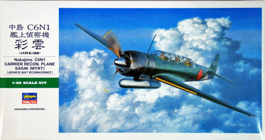 Hasegawa 1/48 Nakajima C6M1 Carrier Recon. Plane Saiun (Myrt) Plastic Model