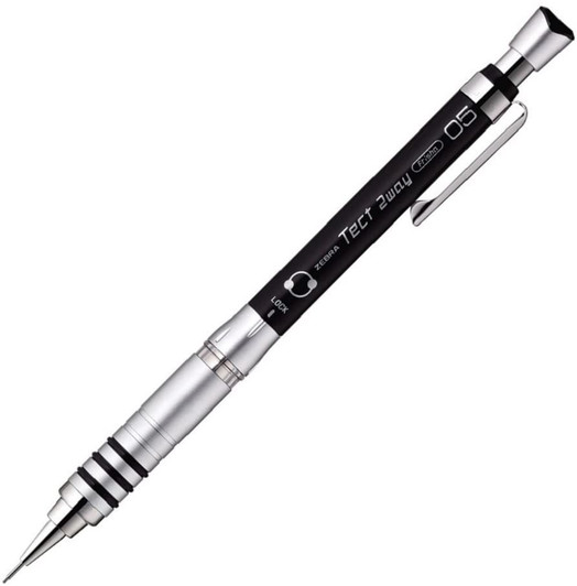 Zebra Tect 2way Mechanical Pencil 0.5mm Black