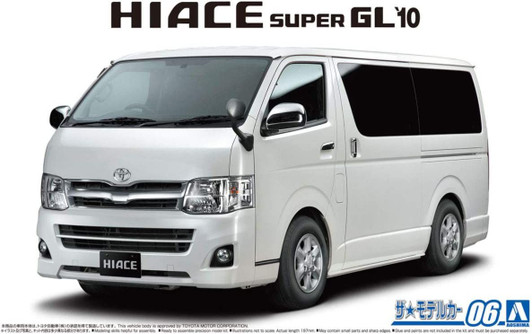 Aoshima The Model Car 1/24 Toyota TRH200V Hiace Super GL '10 Plastic Model