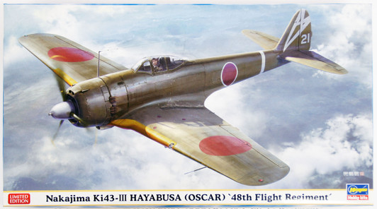 Hasegawa 07418 Nakajima Ki43-III Hayabusa (Oscar) 48th Flight Regiment 1/48 Scale Kit