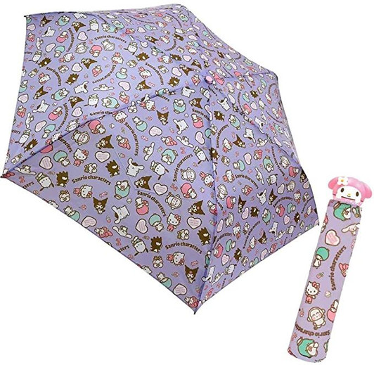 Die Cut Folding Umbrella My Melody Purple